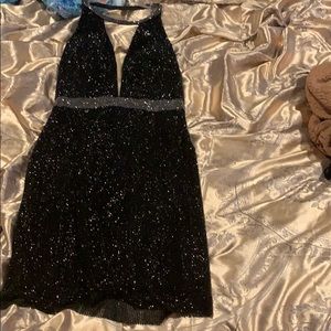 Black sequin dress- partywear